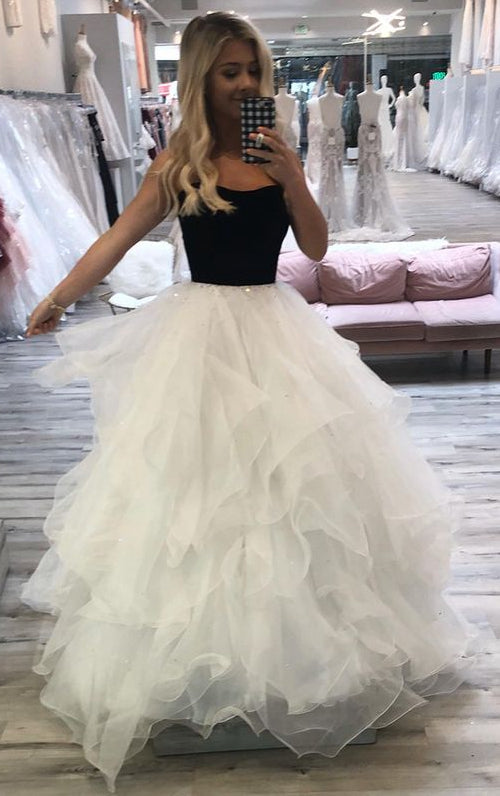 Strapless Long Prom Dresses,Formal Dresses,Dance Dress