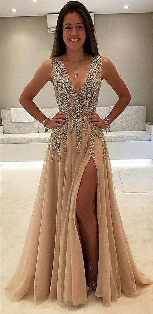 Sexy Shinning Prom Dress, Evening Gown, Graduation School Party Dress, Winter Formal Dress