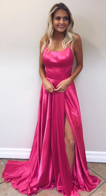Sexy Prom Dress Slit Skirt, Evening Dress, Dance Dresses, Graduation School Party Gown