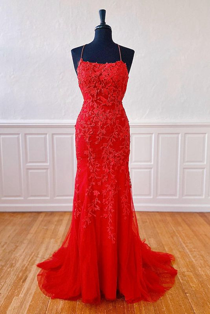 Tulle/Lace Prom Dress Long with Appliques and Beading,Prom Dresses,Pageant Dress
