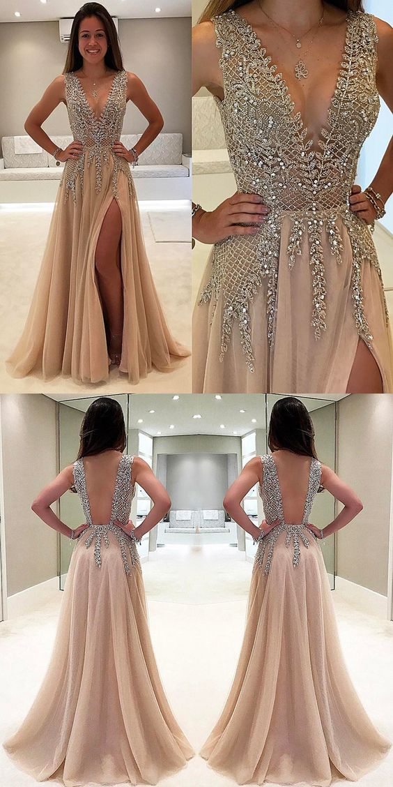 Sexy Shinning Prom Dress, Evening Gown, Graduation School Party Dress, Winter Formal Dress