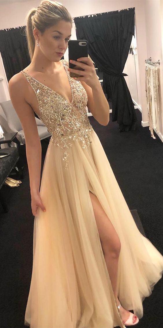 Sexy Beaded Prom Dress Long,Dance Dresses, Graduation School Party Gow – DressesTailor Sexy Beaded Prom Dress Long,Dance Dresses, Graduation School Party Gow – DressesTailor