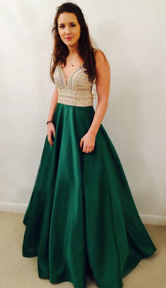 Green Prom Dress, Prom Dresses, Evening Gown, Graduation School Party Dress, Winter Formal Dress