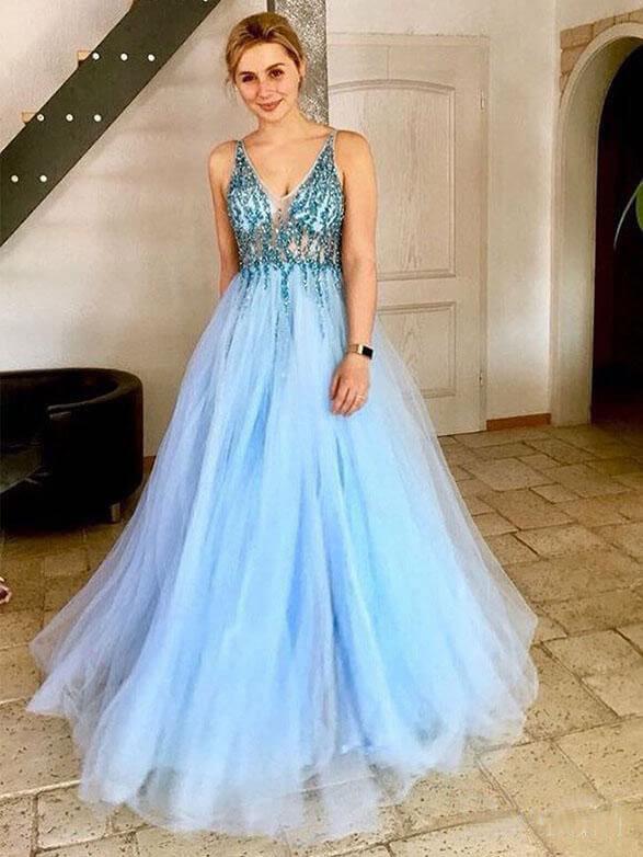 Light Blue Prom Dress, Prom Dresses For Teens, Dresses For Party, Evening Dress, Formal Dress