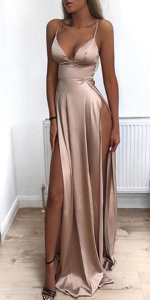 Sexy Prom Dress with High Slit, Ball Gown, Dresses For Party, Evening Dress, Formal Dress