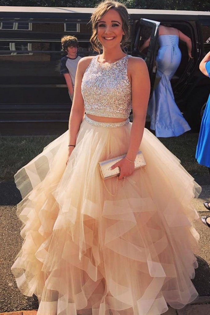 Two Pieces Prom Dress 2021 Formal Dress, Evening Dress, Dance Dresses DressesTailor Two Pieces Prom Dress 2021 Formal Dress, Evening Dress, Dance Dresses DressesTailor
