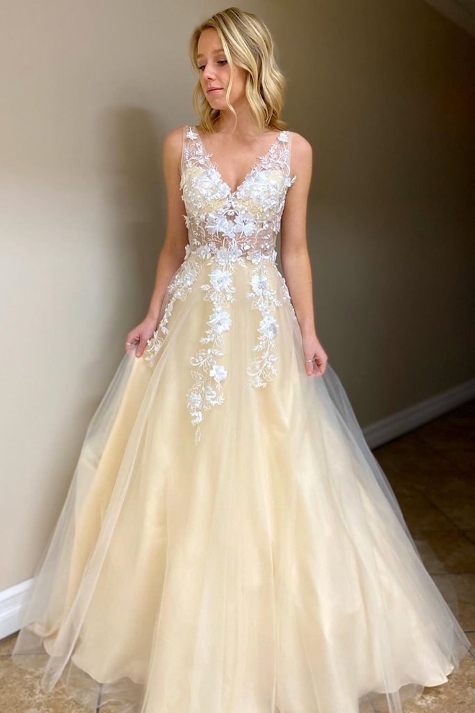 Prom Dresses Sheer Top, Evening Dress, Formal Dress, Dance Dresses, Graduation School Party Gown