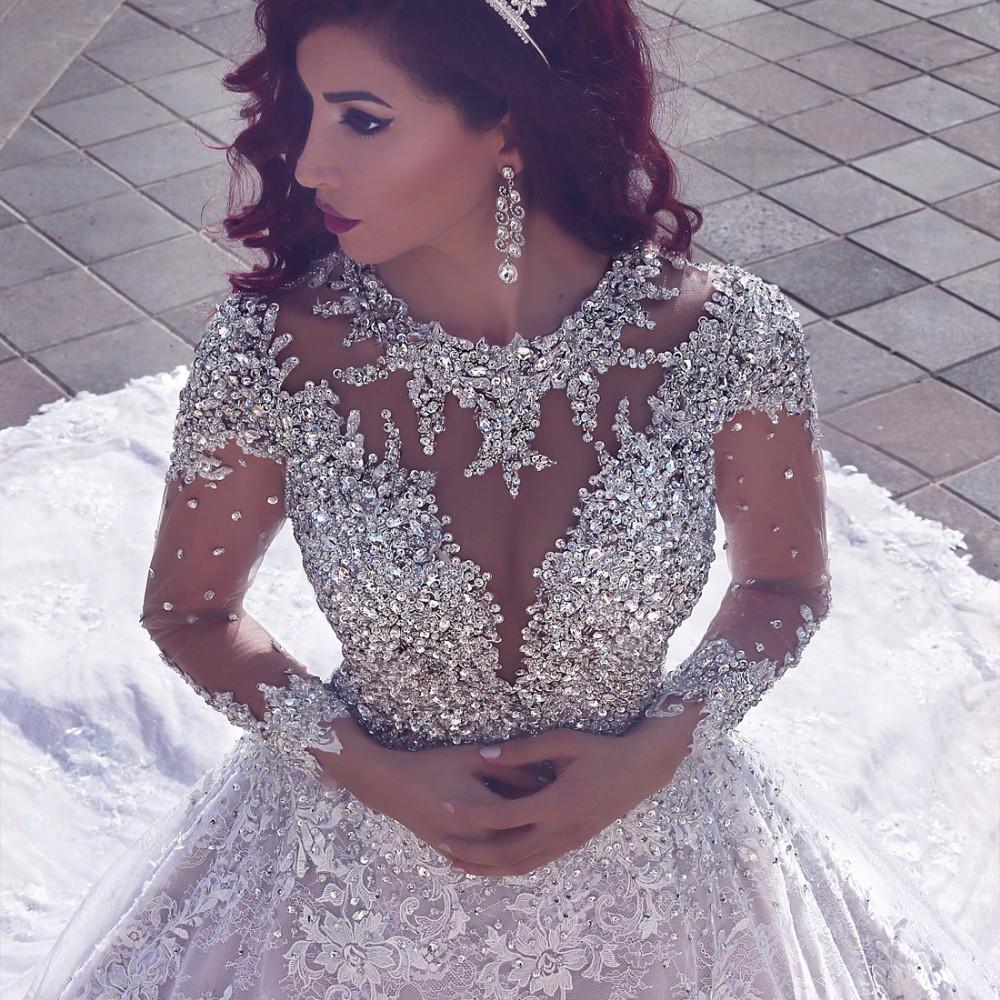 Wholesale Princess Lace Wedding Dress Long Train, Bridal Gown ,Dresses For Brides