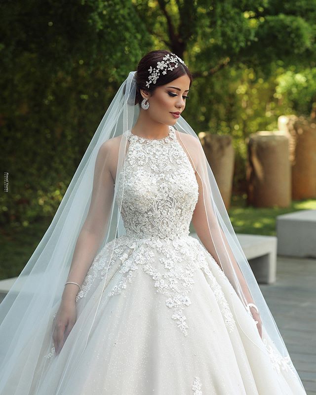 Princess Wedding Dress Halter Neckline, Dresses For Wedding, Bridal Gown ,Bride Dress, Dresses For Brides