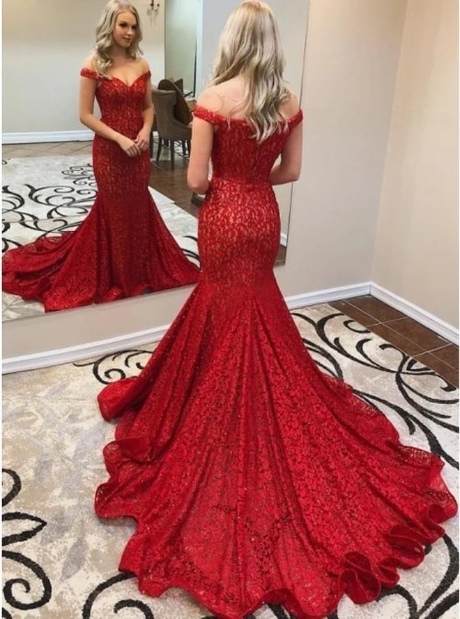 Fitted Lace Prom Dress 2021 Formal Dress, Evening Dress, Dance Dresses Fitted Lace Prom Dress 2021 Formal Dress, Evening Dress, Dance Dresses