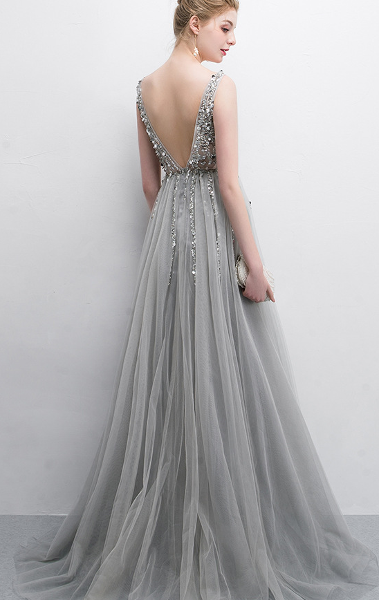 Sexy Beading Long Prom Dresses,Evening Dresses,Charming Dance Dress