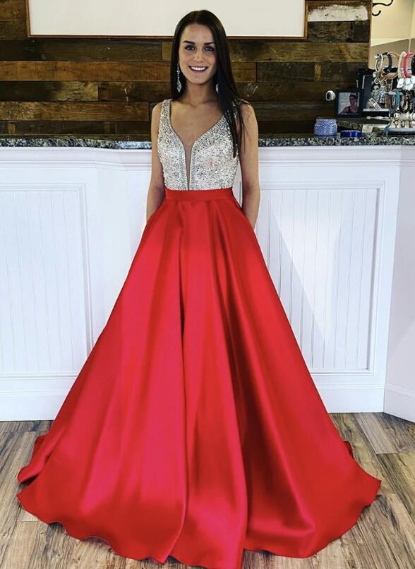 Long Prom Dress Beaded Top, Formal Dress, Evening Dress, Dance Dresses DressesTailor Long Prom Dress Beaded Top, Formal Dress, Evening Dress, Dance Dresses DressesTailor