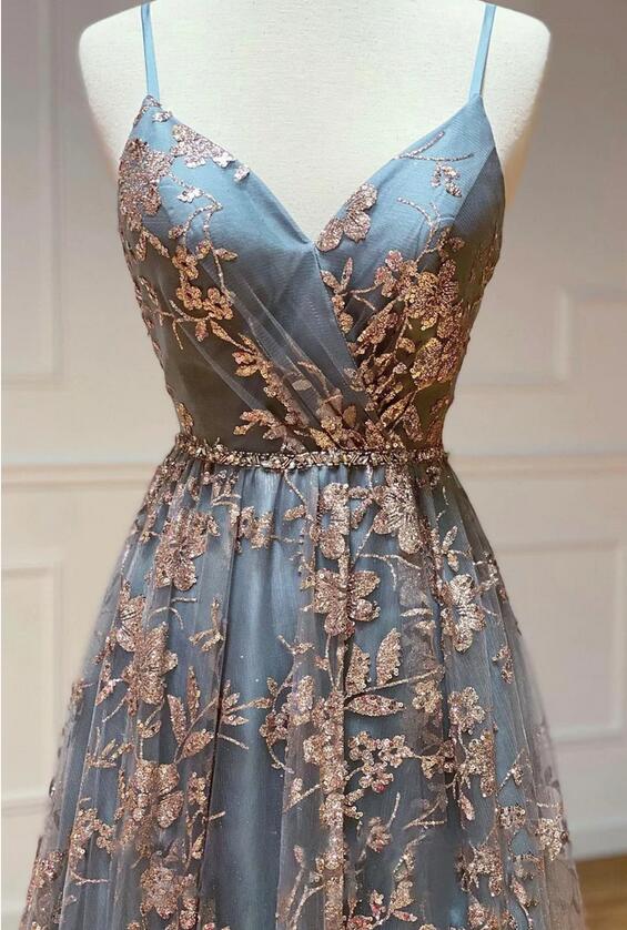 Unique Lace Prom Dress 2024, Formal Dress, Graduation School Party Gown