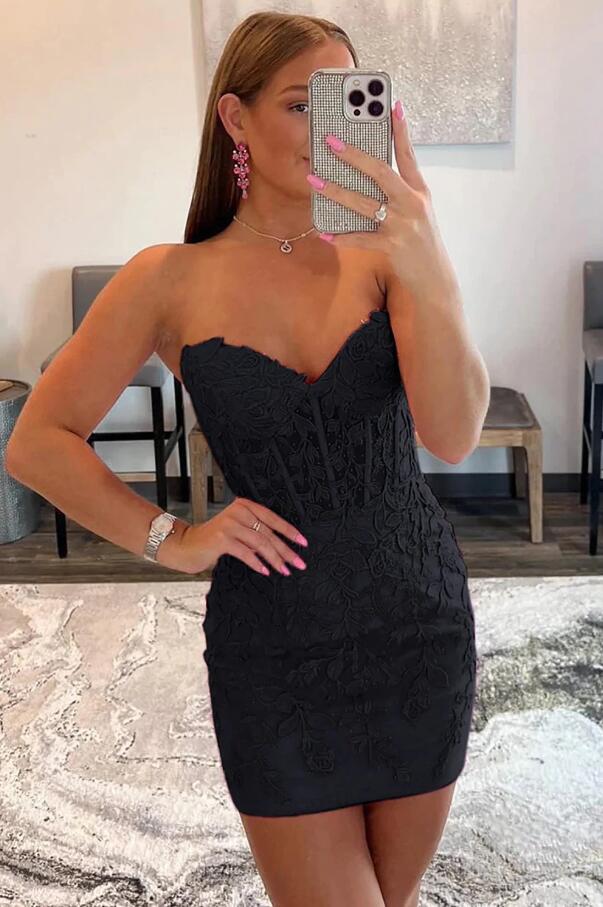 Black Lace Homecoming Dress ,School Party Dress, Evening Dress, Formal Dress Black Lace Homecoming Dress ,School Party Dress, Evening Dress, Formal Dress