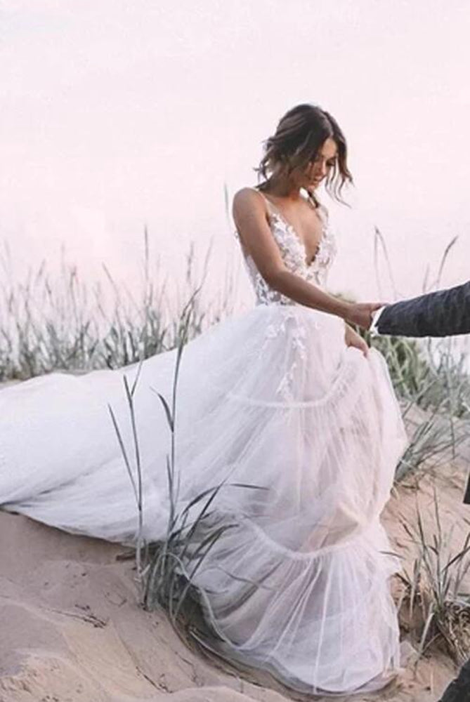Sexy Bohemian Wedding Dress Boho Beach Wedding Dress For Brides