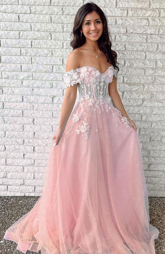 Off the Shoulder Prom Dresses Long, Sexy Graduation School Party Gown