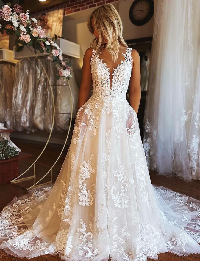 Open Back Lace Wedding Dresses,Bridal Dresses – DressesTailor Open Back Lace Wedding Dresses,Bridal Dresses – DressesTailor
