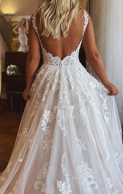 Open Back Lace Wedding Dresses,Bridal Dresses