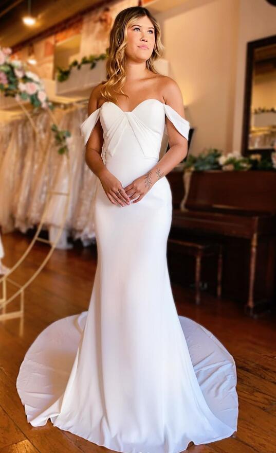 Off the Shoulder Chiffon Beach Wedding Dresses,Bridal Dresses DressesTailor Off the Shoulder Chiffon Beach Wedding Dresses,Bridal Dresses DressesTailor