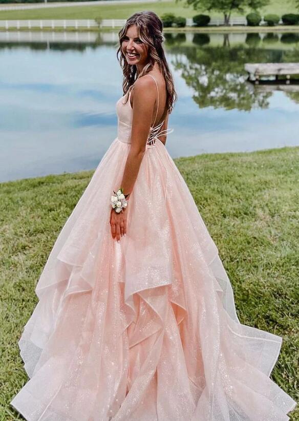 2023 Sparkly Long Prom Dresses,Charming Evening Dress,Hoco Dress DT1366