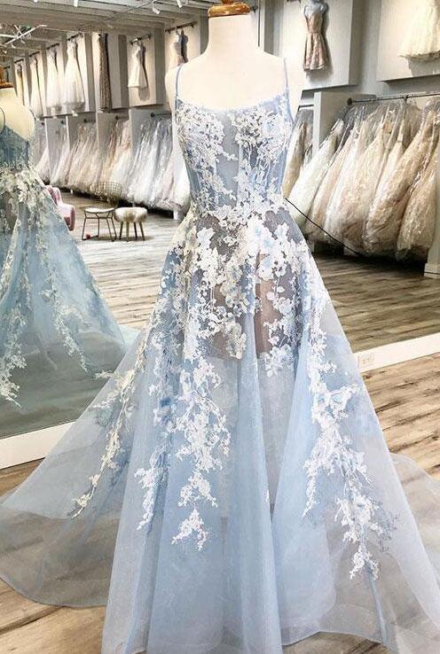 Straps Prom Dresses Long,Graduation School Party Gown