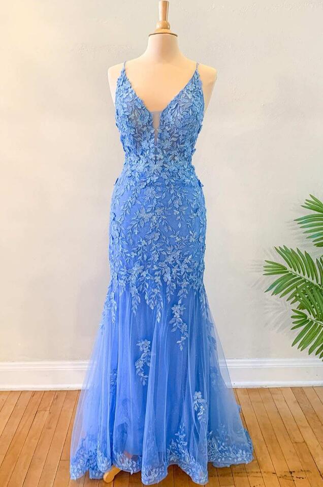 Backless Mermaid Long Prom Dress Party Dresses