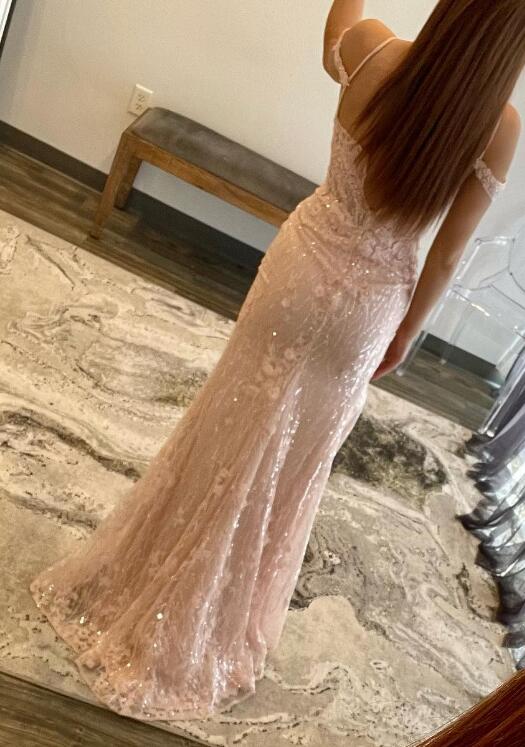 Sparkly Lace Mermaid Long Prom Dresses
