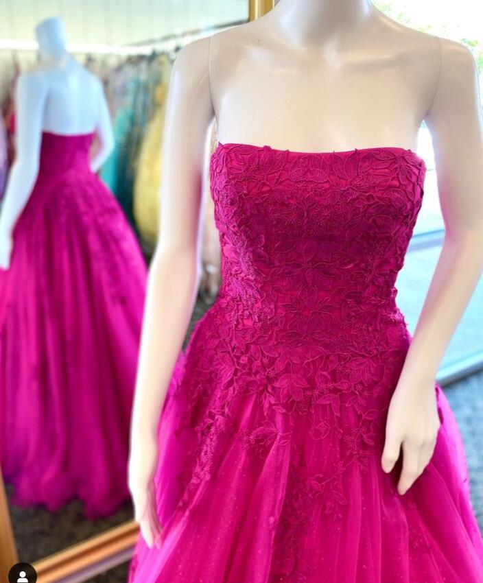 Strapless Prom Dress Long, Wedding Party Dress