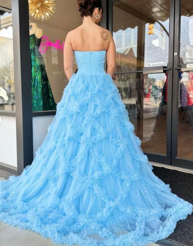 Strapless Prom Dress Long, Wedding Party Dress