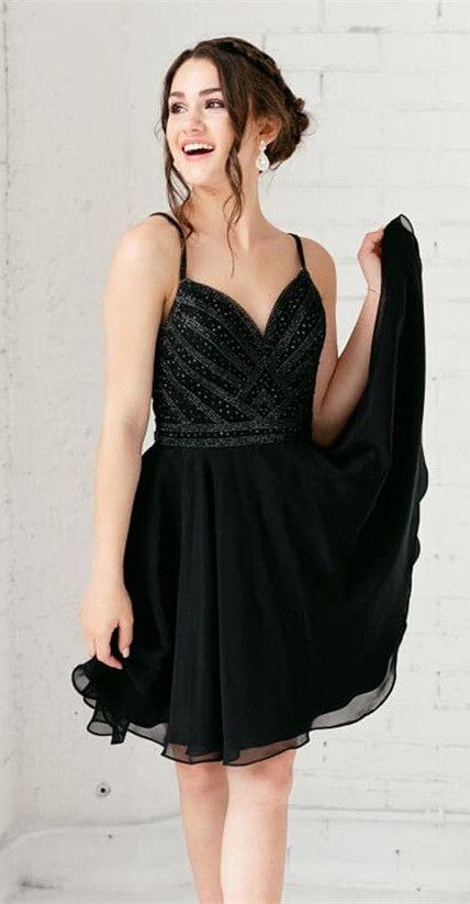 Black Homecoming Dress, HOCO Dress, Short Prom Dress ,Back To School Party Dress, Evening Dress, Formal Dress
