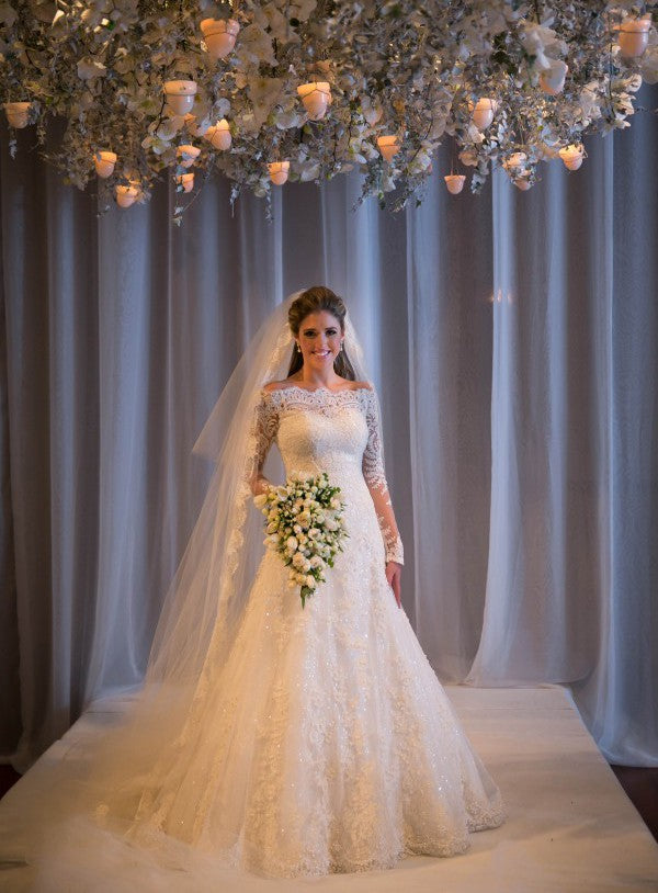 Wedding Dress with Sleeves, Bridal Gown ,Dresses For Brides