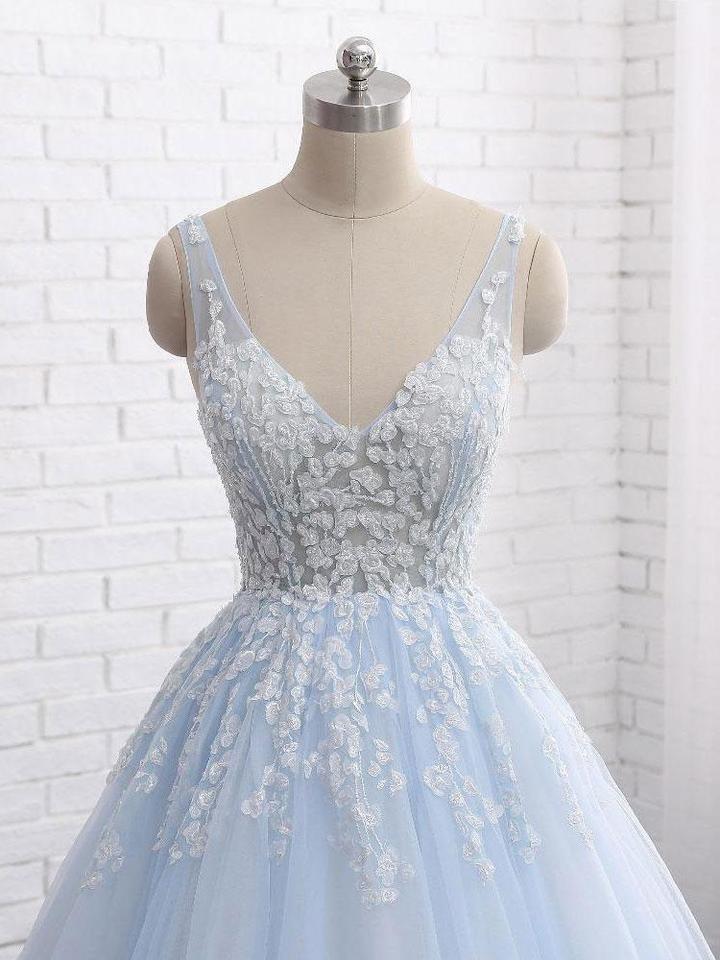 Long Prom Dress Sheer Top, Ball Gown, Dresses For Party, Evening Dress, Formal Dress