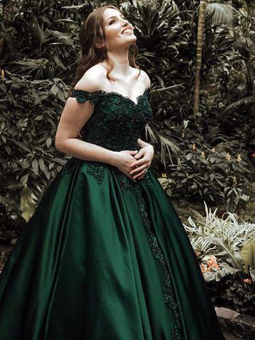 Green Prom Dress, Ball Gown, Dresses For Party, Evening Dress, Formal Dress