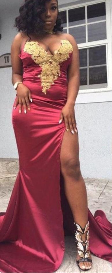 Sexy Prom Dress Slit Skirt, Special Occasion Dress, Evening Dress, Dance Dresses, Graduation School Party Gown