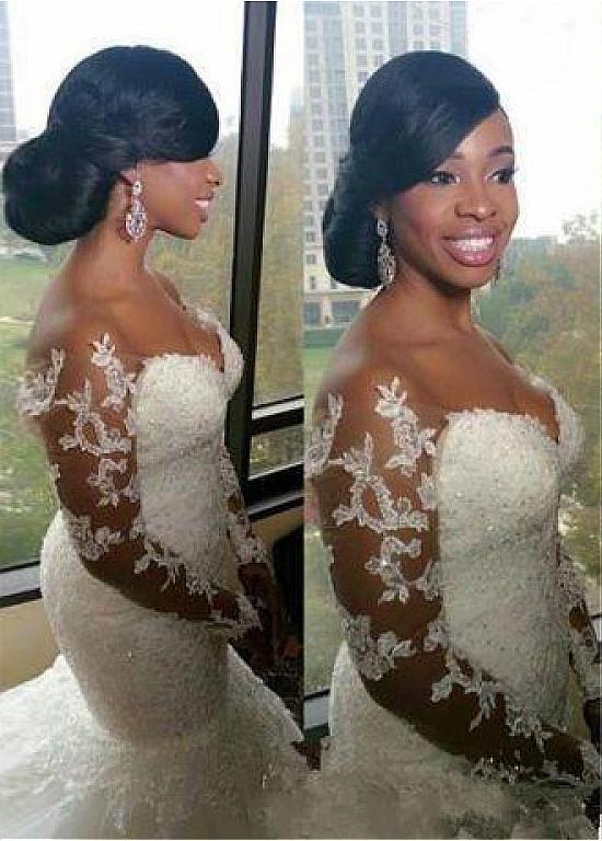 Mermaid Style Wedding Dress 2 In 1, Bridal Gown ,Dresses For Brides