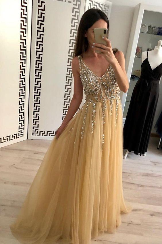 Beaded Prom Dress Long, Prom Dresses For Teens, Dresses For Party, Formal Dress