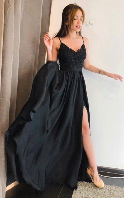 Black Prom Dress Long, Evening Dress, Dance Dresses, Graduation School DressesTailor Black Prom Dress Long, Evening Dress, Dance Dresses, Graduation School DressesTailor