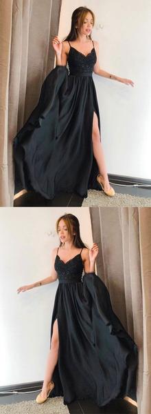 Black Prom Dress Long, Evening Dress, Dance Dresses, Graduation School Party Gown