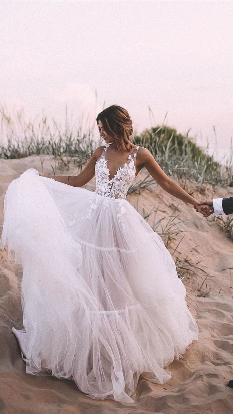 Sexy Bohemian Wedding Dress Boho Beach Wedding Dress For Brides