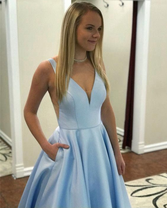 Light Blue Prom Dress Long, Ball Gown, Dresses For Party, Evening Dress, Formal Dress