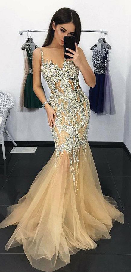 Sexy Mermaid Prom Dress, Prom Dresses, Evening Gown, Graduation School Party Dress, Winter Formal Dress