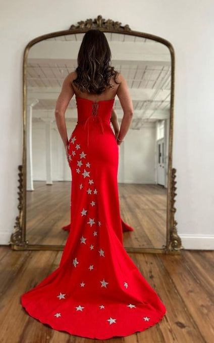 Red Sexy Long Prom Dresses,Hoco Dresses, Party Dresses DT1447