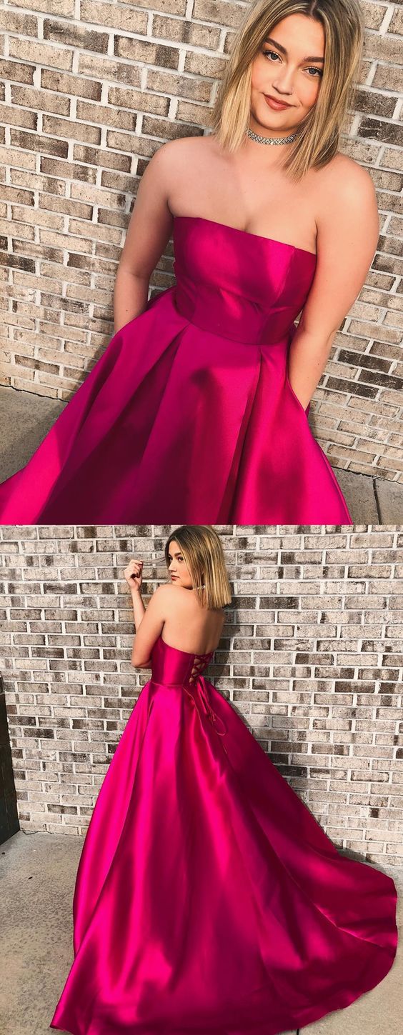 Long Prom Dress with Pockets, Prom Dresses For Teens, Dresses For Party, Formal Dress