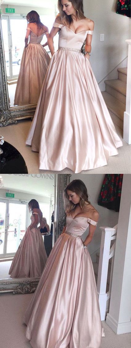 Off the Shoulder Prom Dress Long, Evening Dress, Dance Dresses, Graduation School Party Gown