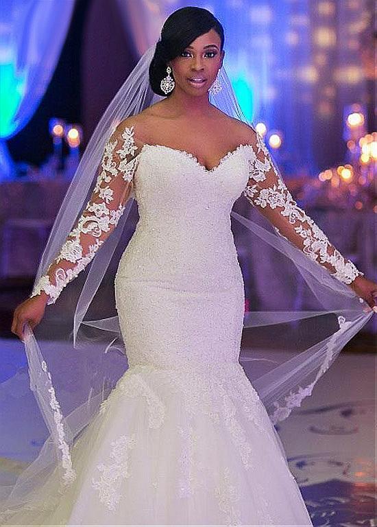 Mermaid Style Wedding Dress 2 In 1, Bridal Gown ,Dresses For Brides