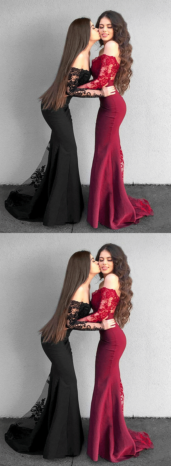 Mermaid Prom Dress, Prom Dresses, Evening Gown, Graduation School Party Dress, Winter Formal Dress