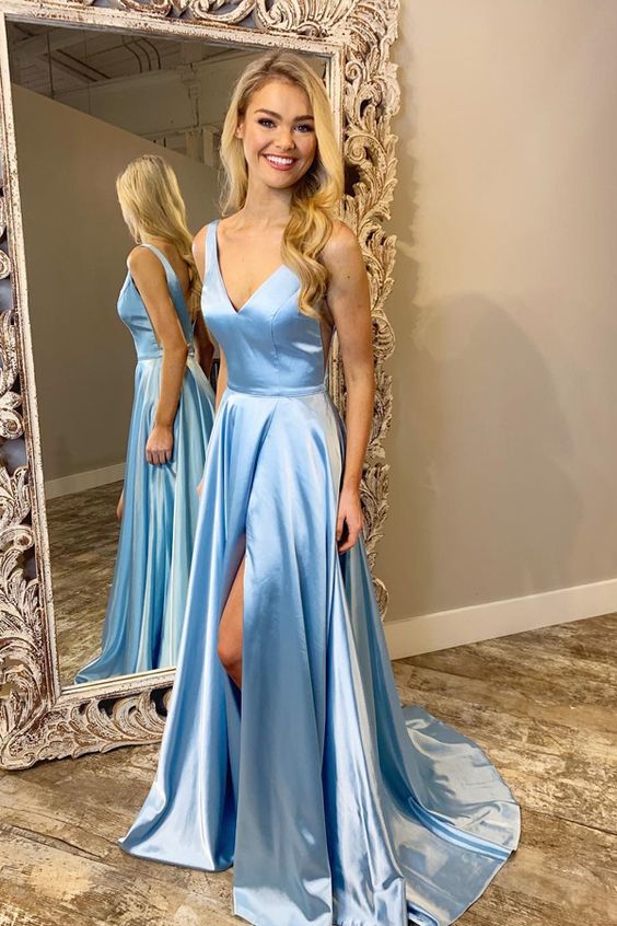 Sexy Prom Dress Slit Skirt, Dresses For Graduation Party, Evening Dress, Formal Dress