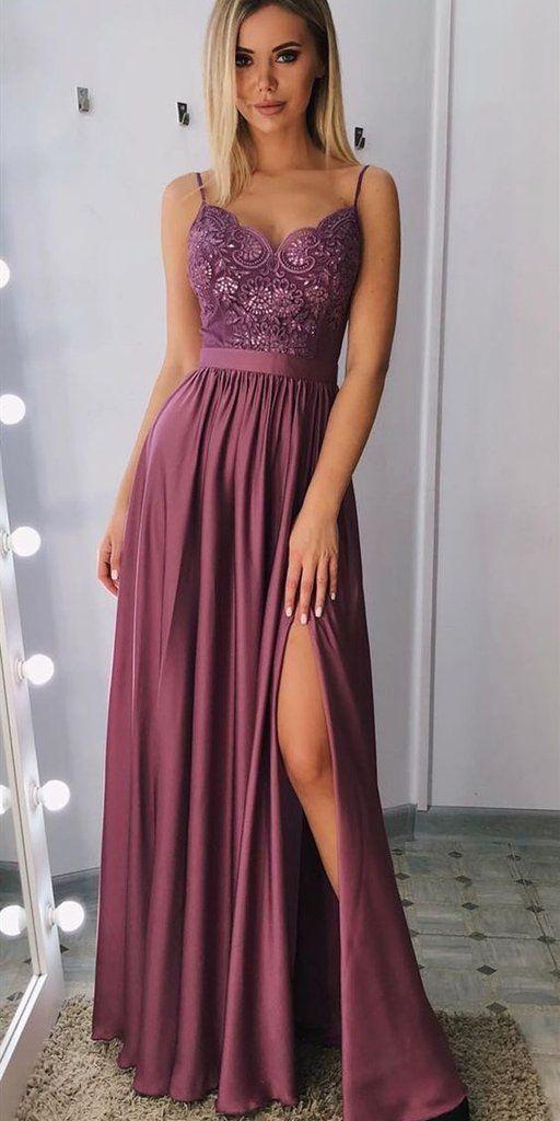Long Prom Dress With Slit, Dresses For Graduation Party, Evening Dress DressesTailor Long Prom Dress With Slit, Dresses For Graduation Party, Evening Dress DressesTailor