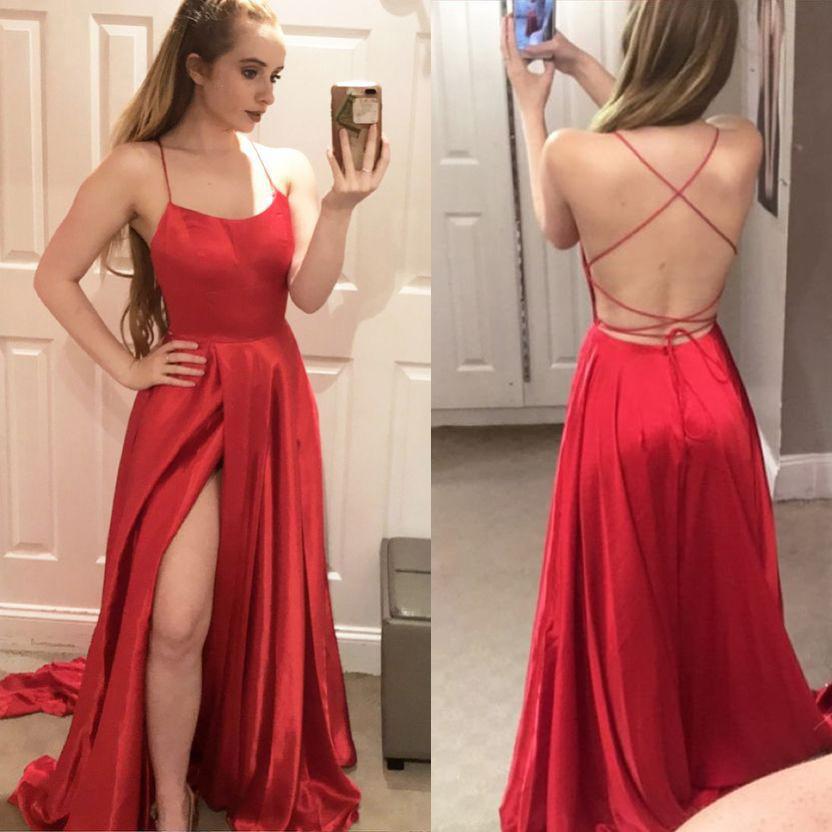 Sexy Long Prom Dress Slit Skirt , Dance Dresses, Graduation School Party Gown