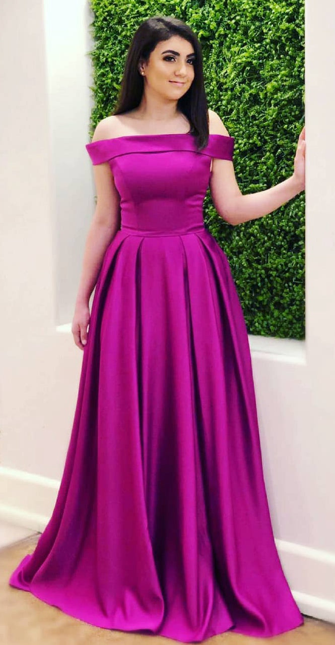 Long Prom Dress Off The Shoulder Straps, Ball Gown, Dresses For Party, Evening Dress, Formal Dress